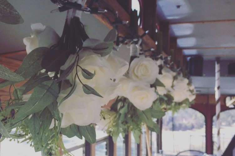 Trolley decorated for a wedding
